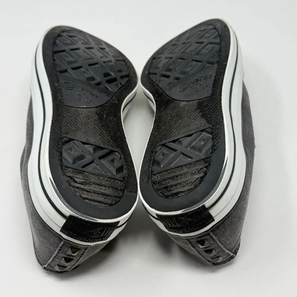 Converse All Star Low Sneakers Mens 13 Stonewashed Gray Canvas Studded Shoes - Picture 16 of 16